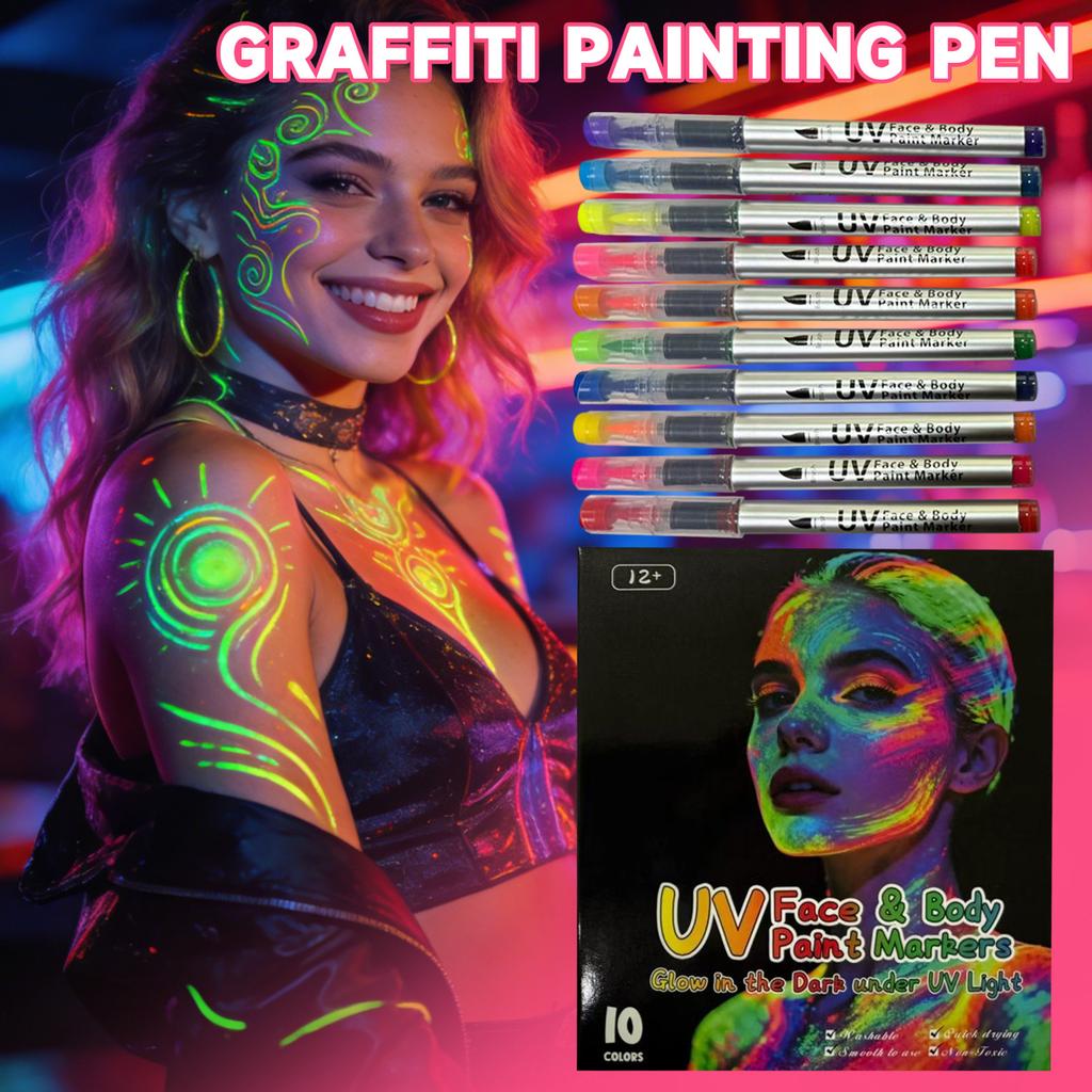 Luminous Body Painting Pen, Facial Pen, Washable Facial Pen, Festive Party Glow Pen,25ml