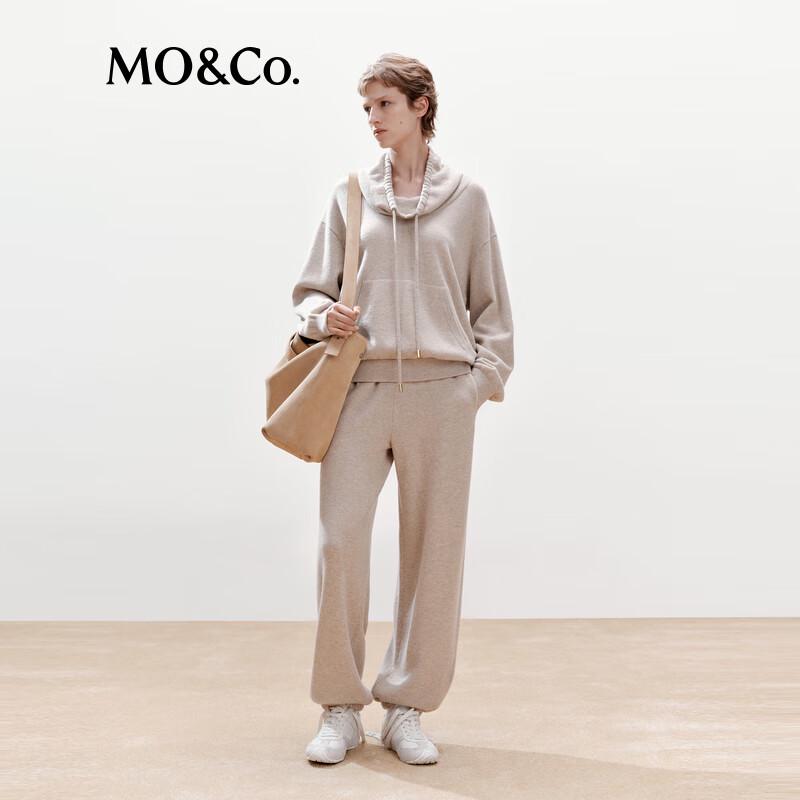 MO&Co. Women's High-Neck Wool-Cashmere Blend Sweater