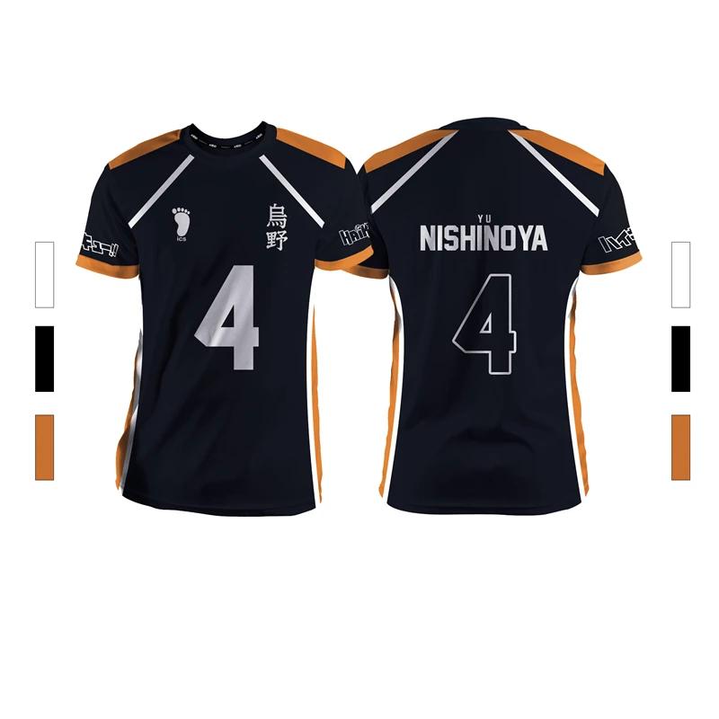 Balck Summer Unisex Sports Fashion Casual Comfortable Breathable Volleyball Anime Unisex Short Sleeve Round Neck T-Shirt Tops