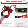 2pcs 3/4" D-Ring Shackle U-Hook Loop Shackles with Screw Pin Isolators Washers for Jeep Off Road Vehicle Recovery