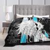 Jujutsu Kaisen Blanket Gojo Satoru Anime Flannel Throw Blankets Bedding Couch Personalised Soft Warm Bedspreads,