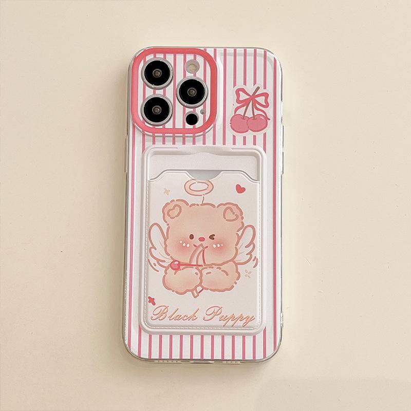 

Милый Мишка Любви Мягкий Чехол Подходит для Apple 16promax Чехол для Мобильного Телефона Iphone15 Защитный Чехол 14 Чехол-Карман Apple 17PROMAX