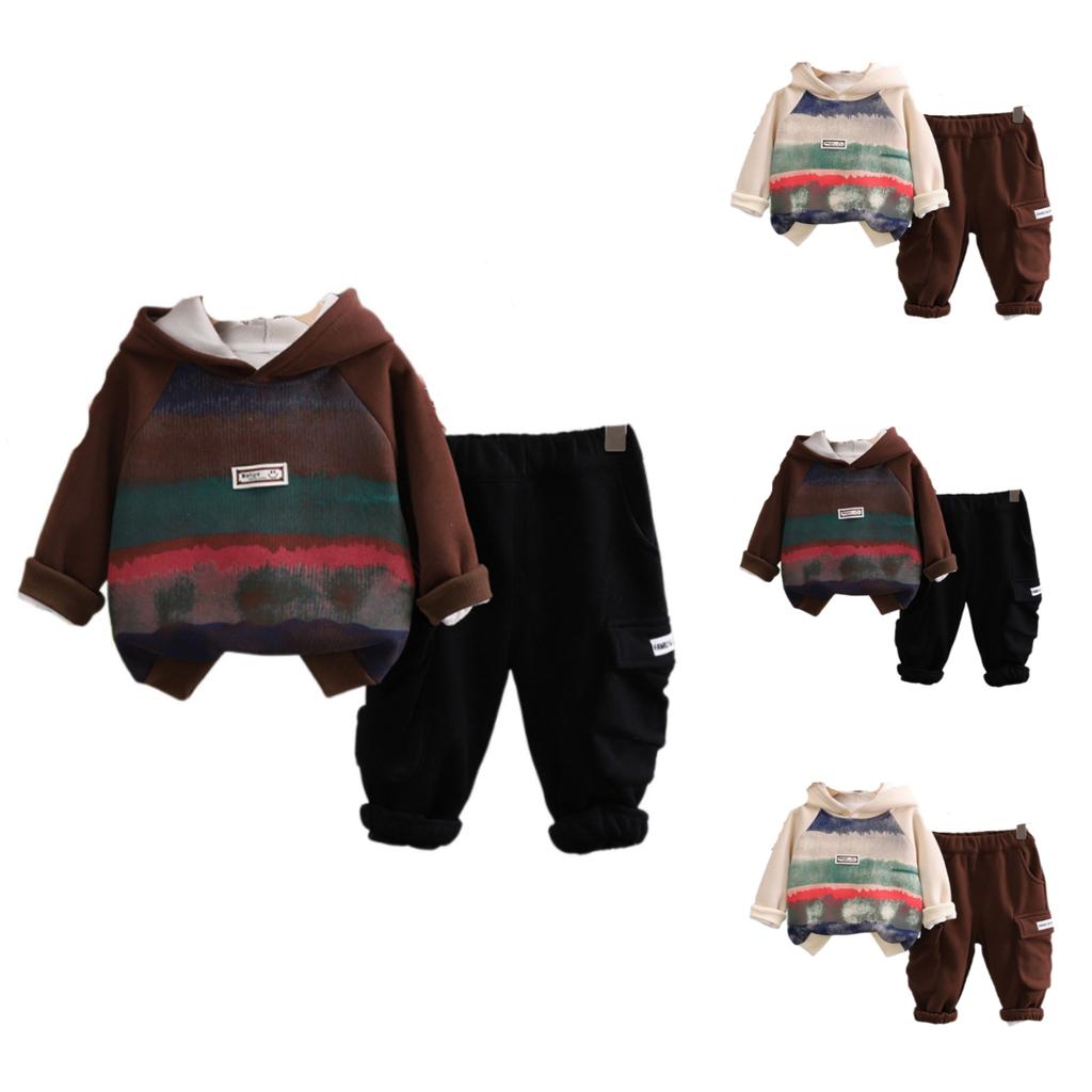 Kids Casual Long-Sleeve Set, Comfortable Daily Wear Outfits