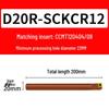 Shockproof CNC Bore Reaming & Lathe Tool S08K-SCKCR09 - Spring Steel Boring Bar for Small Bore.