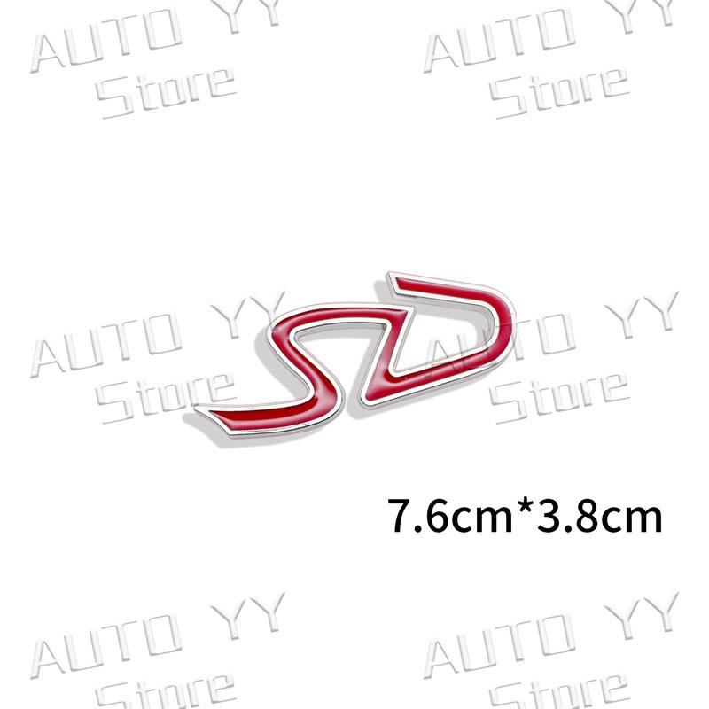 3D Metal Car Styling Logo Front Grille Emblem SD/D Badge Rear Tail Bumper Trunk Sticker