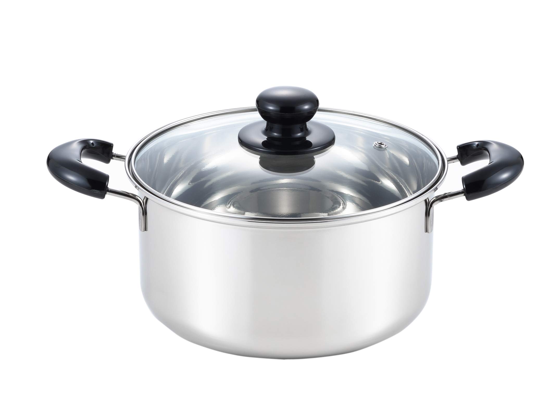 

Новый глубокий горшок Yoshikawa CookLook II, японского производства, 22 см, нержавеющая сталь, трехслойная сталь, совместим с индукционными плитами, возможна подарочная упаковка
