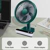 5000mAh 4 Speed Settings USB Rechargeable Oscillating Desk Fan Mini Table Cooling Fan Adjustable Head Home Office Personal Fan