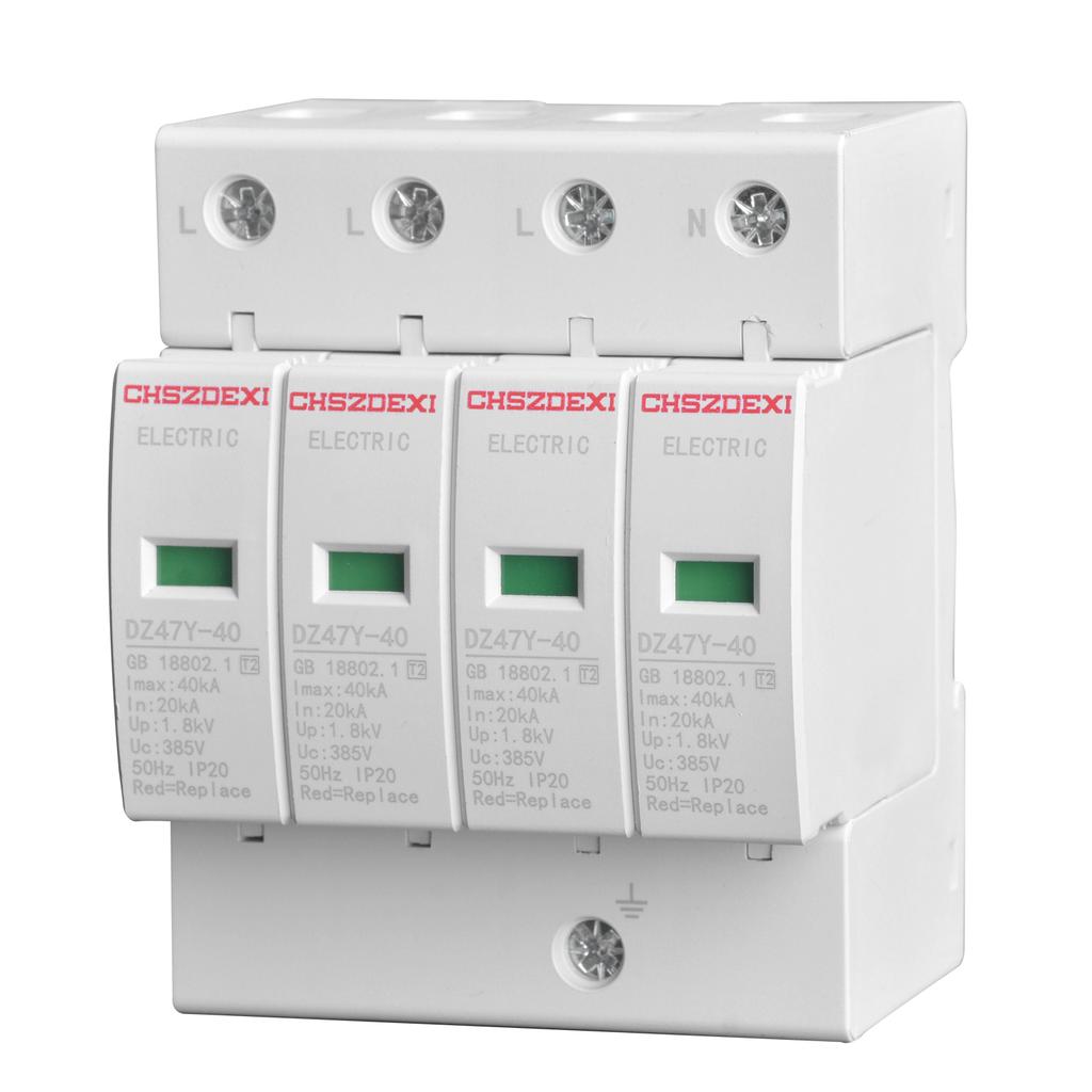 DZ47Y 40KA 385V House Surge Protector Protective Low voltage Arrester Device 4P Device