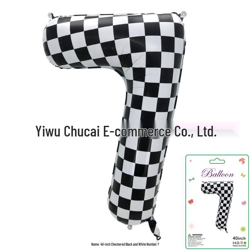 Décoration Bandeau Rayé à Carreaux Vache Dégradé 40" - Grand Chiffre pour Scène de Fête d'Anniversaire de Bébé