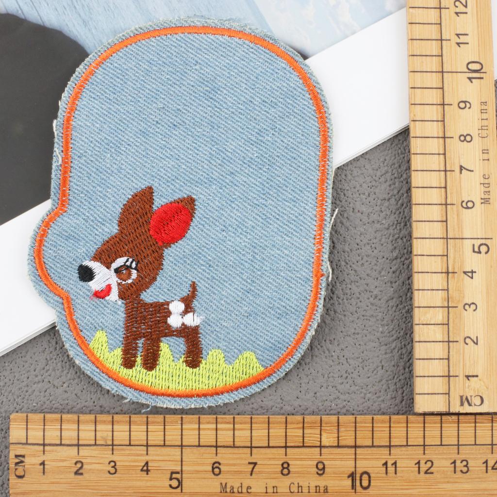 Hot-Selling Cloth Stickers Cartoon Embroidery Stickers Jeans Knee Stickers Ripped Holes Repair Embroidery Label Adhesive Patch Stickers