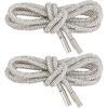 BENECREAT 2Pcs 55inch Rhinestone Glitter String, 6mm Round Diamond Replacement Tube Rope, Crystal Bling Drawstring Cords for Sports Pants, Sweaters,