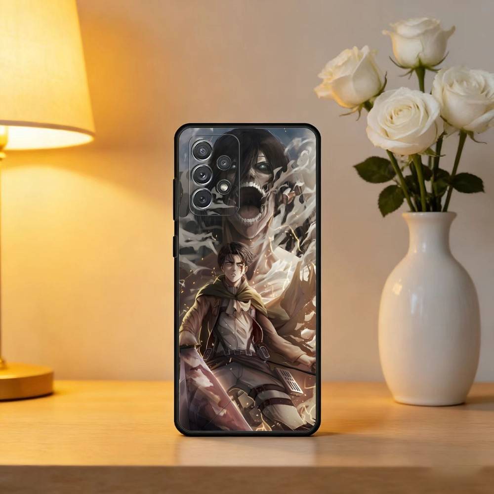 

E-Eren Y-Yeager T-Titans Phone Case For Samsung Galaxy A73,A72,A71,A70,A53,A52,A51,Soft Silicone Black Cover Samsung a70