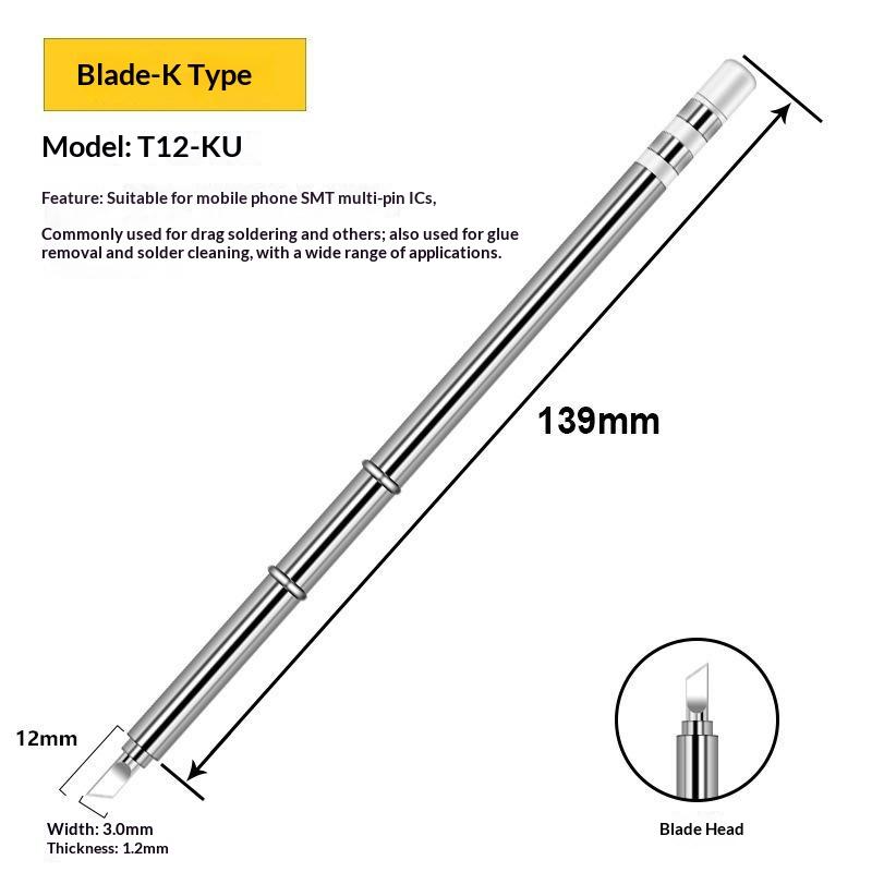 T12 Multiple Styles Integrated Soldering Iron Tips Fast Heat Conduction Easy Tinning For DIY Electronic Repair Projects
