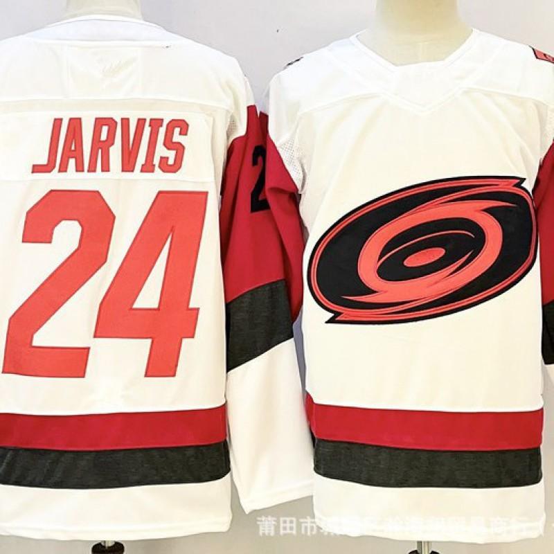 Hokejový dres Pánský Dlouhý Rukáv Ledový Uniforma S Vyšívanými Čísly 20 24 37 Styl Týmu Hurricanes