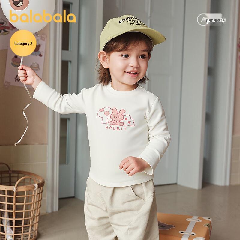 Balabala Baby Unisex Cartoon Cotton Long-Sleeve T-Shirt