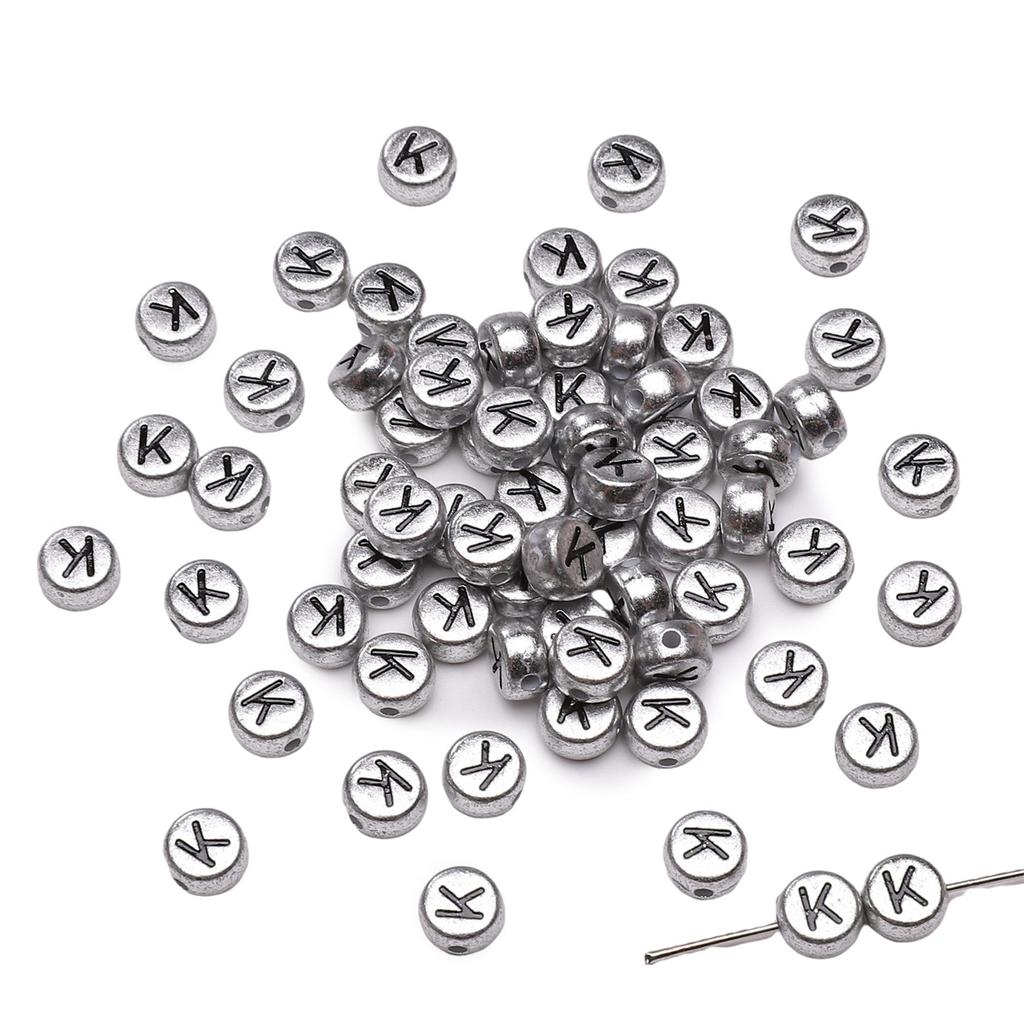 Mărgele Handmade Mărgele Acrilice Alfabet Mărgele Pătrate Mărgele Plate Mărgele Rotunde Handmade DIY Accesorii Bijuterii Mărgele Distanțiere Brățară Mărgele Înșirate Manual