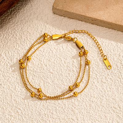 Titanium Steel Bracelet For Women Luxury Versatile 18K Gold Stainless Steel Jewelry Real Gold Plated Bracelet
