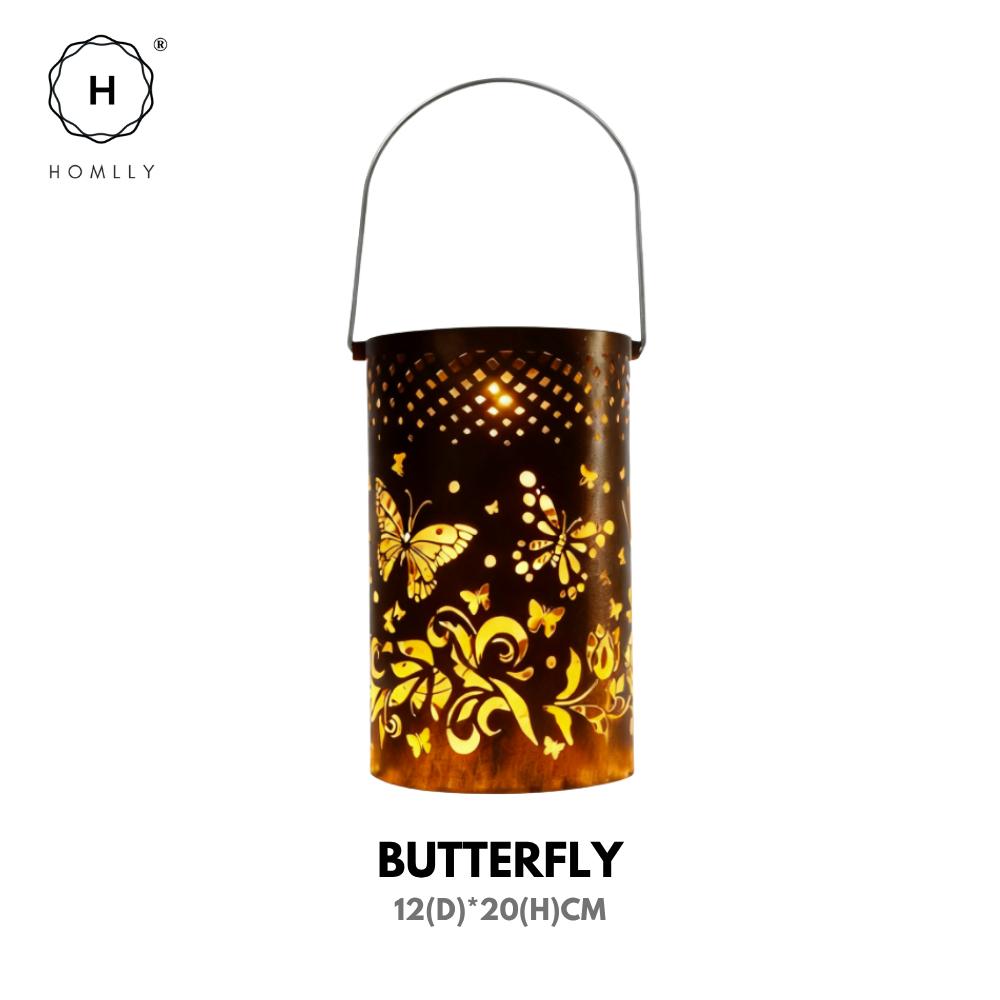 Homlly Solar Outdoor Waterproof Lantern Lamp BUTTERFLY