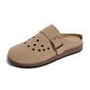 Fashion Hollow Women's Mules Shoes Suede Fashion Autumn Slippers 2025 New Casual Slingback Sandals Classical Cozy Zapatillas De Mujer