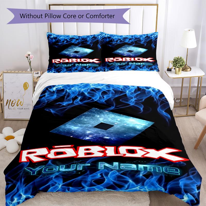 Set Biancheria da Letto Personalizzato con Nome Roblox Perfetto per Camere da Letto Biancheria Morbida Decorazione Personalizzata per la Stanza Regalo Perfetto per Donne/Uomini