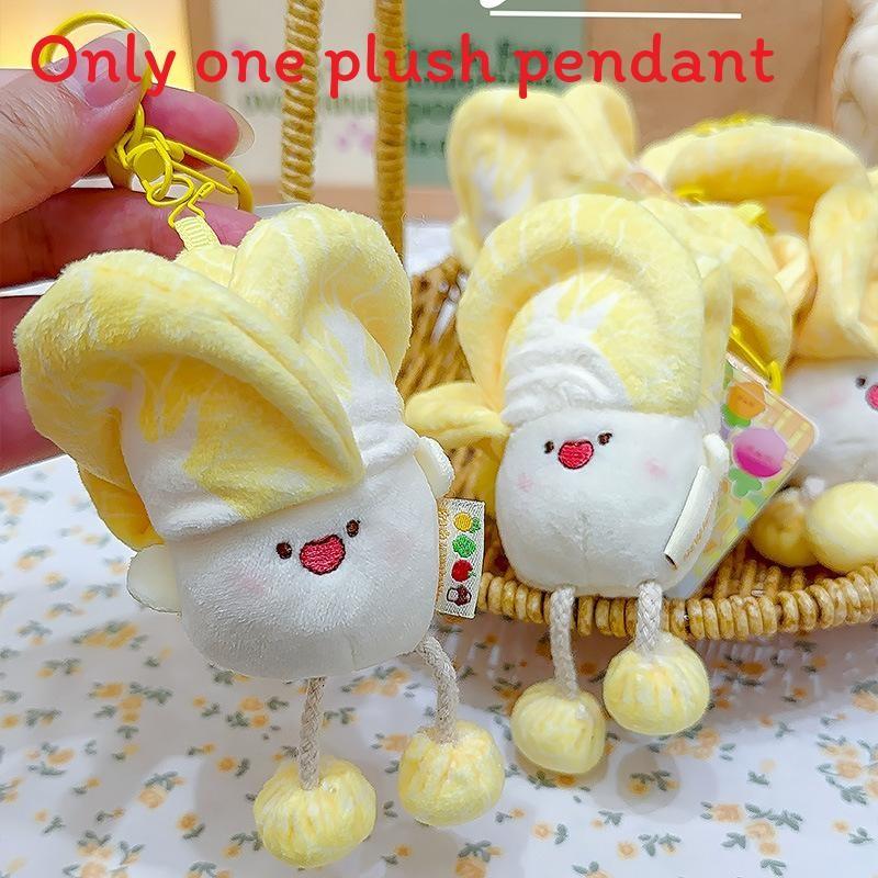 Carrots Corn Mushrooms Cartoon Plush Keychain Vegetable Cord School Bags Gift