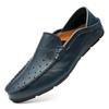 2025Men Casual Shoes Leather Moccasins Breathable Slip on Boat Shoes Italian Luxury Brand Mens Driving Loafers Size 37-47
