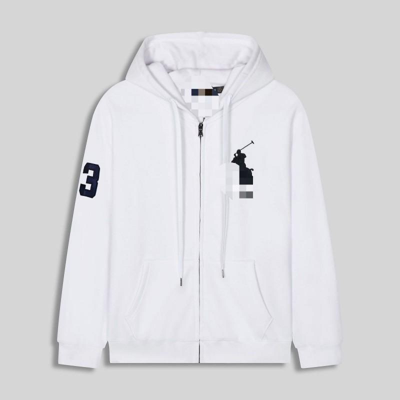 Mens Cotton Hooded Tracksuit Set Embroidered Polo Pony Casual Sweatshirt Pants