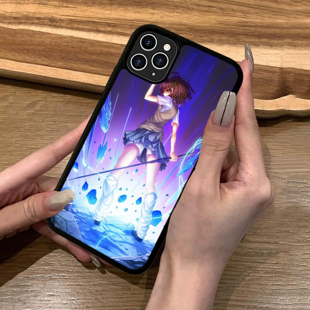 Anime M-Misaka Mikoto Cute Phone Case Silicone PC+TPU For For IPhone 11 12 13 14 15 16 Plus Pro Max Cover