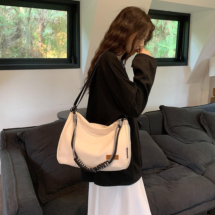 

Холщовая сумка женская новая сумка-мессенджер повседневная студенческая сумка-тоут школьная сумка большой вместимости на плечо тканевая сумка