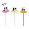 Halloween Decorative Plant Stakes 3Pcs/Set Skull Garden Stakes Chrysanthemum Yard Resin Waterproof Potted Inserts Flower Ornaments for Lawn Patio Bed