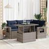 VidaXL Garden Lounge Set 5 Pcs with Grey Cushions Braided Resin Acacia 3326472