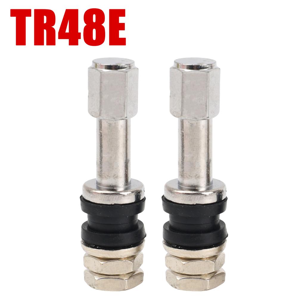 TR43E TR48E Car Tire Valve Stem Aluminum Alloy Tubeless Wheel Air Valve Caps Auto Motorcycle Truck Bike Tyre Replacement Parts