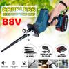 Cordless Electric Reciprocating Saw And 4 Saw Blades Metal Cutting Wood Tool Portable Woodworking Cutters With Plastic Case