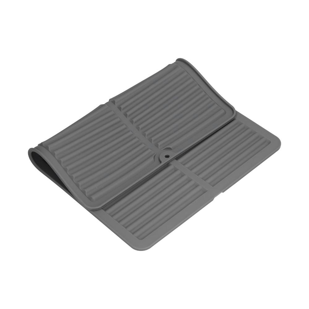 Matte Non-slip Heat Resistant Trivet Food Grade Silicone Water Draining Pad Anti-scald Mat  Kitchen