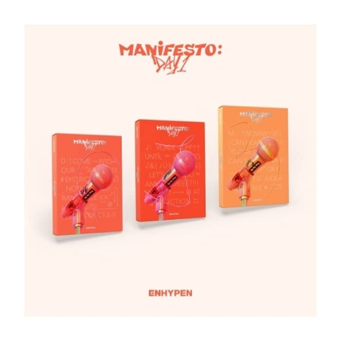ENHYPEN MANIFESTO DAY 1 3rd Mini Album M Version Folding Message Can Instant Tattoo Sealed CD+1p Poster+80p PhotoBook+2p PhotoCard+1p PostCard+1p