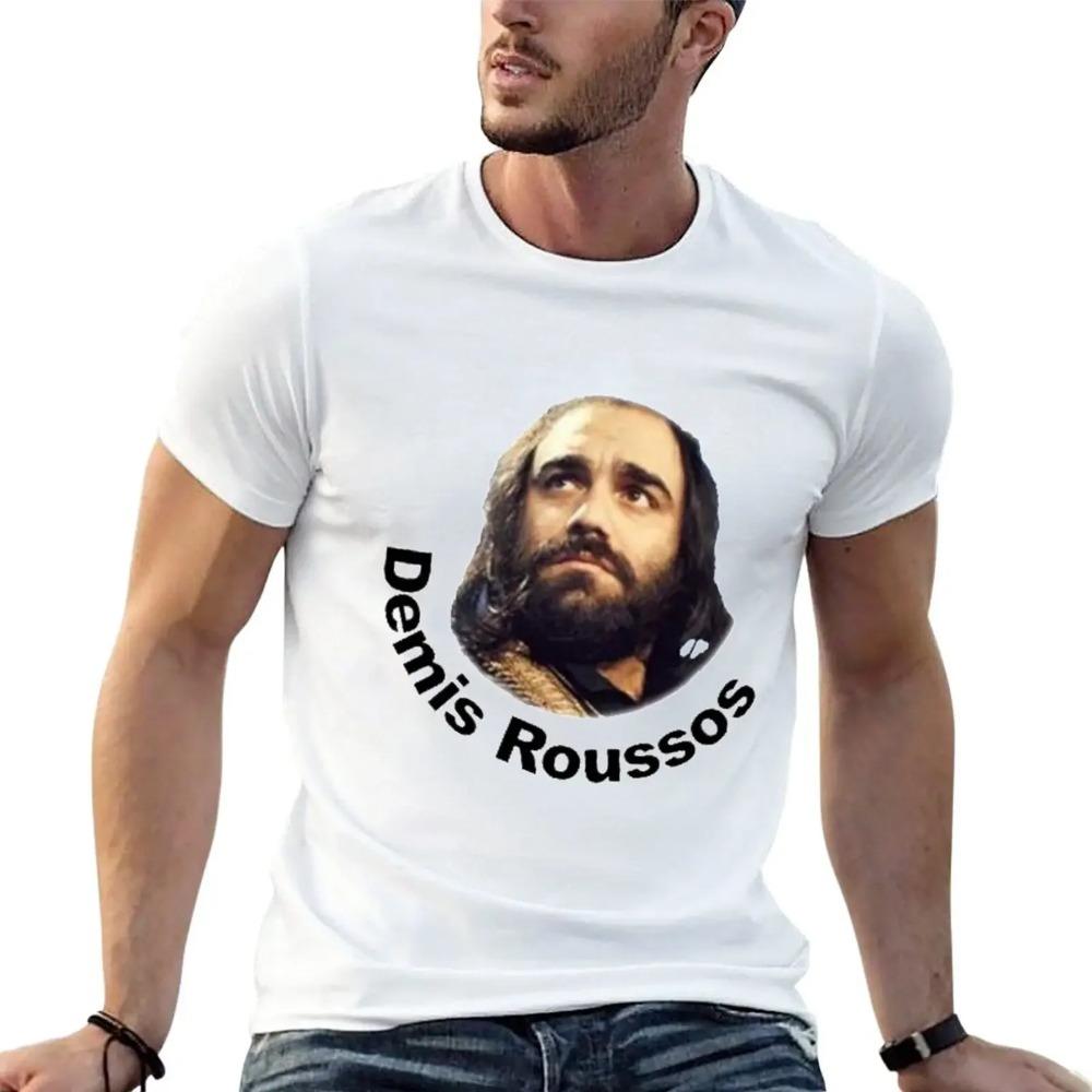 

Great Tribute to Demis Roussos T-Shirt Man Round Collar T-shirt Vintage Summer Clothes Plain T Shirts Men Outfits Harajuku Sale M