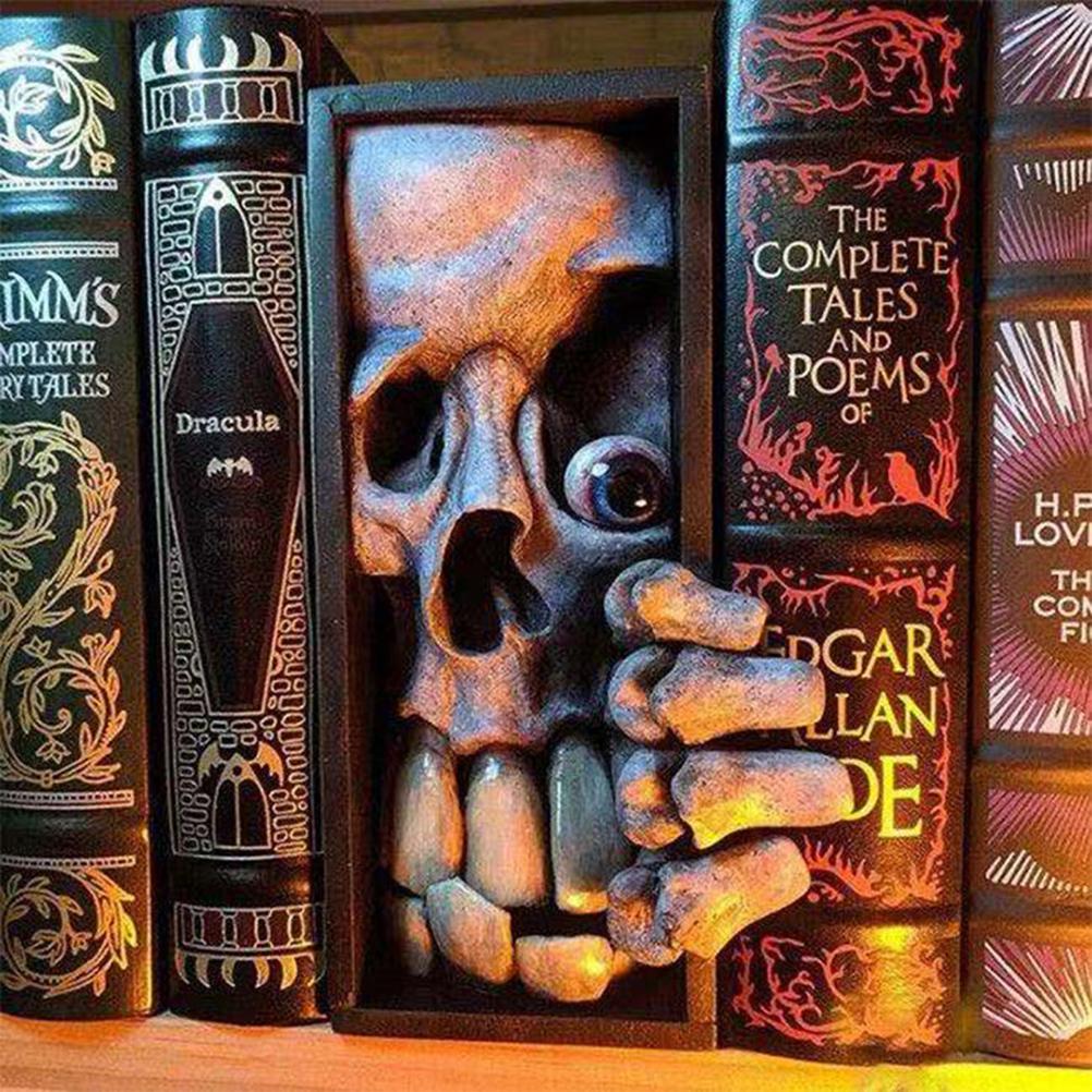 Scary Monster Face Resin Sculpture Horror Figure Shelf Decor Ornament