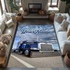 Peterbilt Heavy Trucks Customized Name Floor Mat Suitable for Game Room Entryway Living Rooms Outdoor Antislip Carpet Anime Office Decor