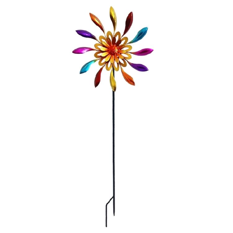 Decorative Metal Wind Spinner Windmill Sculpture Suitable For Lawn Landscape Outdoor Gardens Rotating Art Yard Sculpture