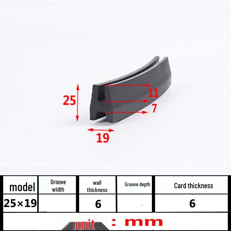 U-Shaped Rubber Anti-Collision Edge Seal Strip for Glass and Steel Plates