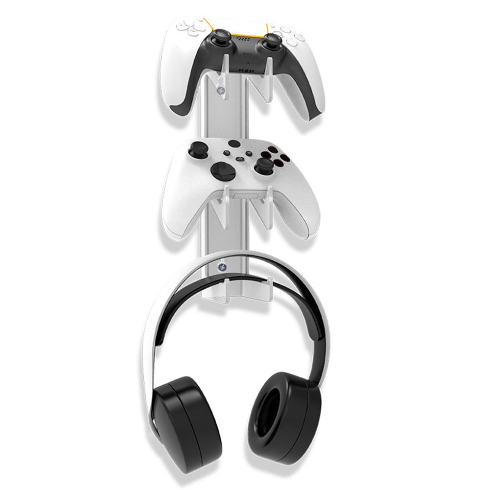 Transparent Game Controller Bracket Mount Universal Wall Mounted Gaming Headset Holder Space Saving Storage Rack for PS4/Xbox