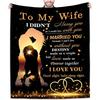 To My Wife Blanket From Husband: Super Soft Fleece Couples Throw For Sofa