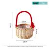 Willow Woven Princess Handbag: Floral Basket, Wedding Gift, and Pastoral Flower Arrangement Souvenir