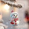 10Pcs Christmas Decoration Pendant 2D Acrylic Christmas Snowman Christmas Tree Pendant for Home Decor Navidad New Year Gifts