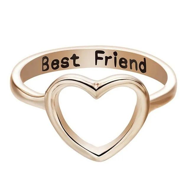 

2026 Trend BFF Ring For Teen Cute Anime Aesthetic Couple Opening Ring For Woman Man Jewelry Close Friend Birthday New Party Gift