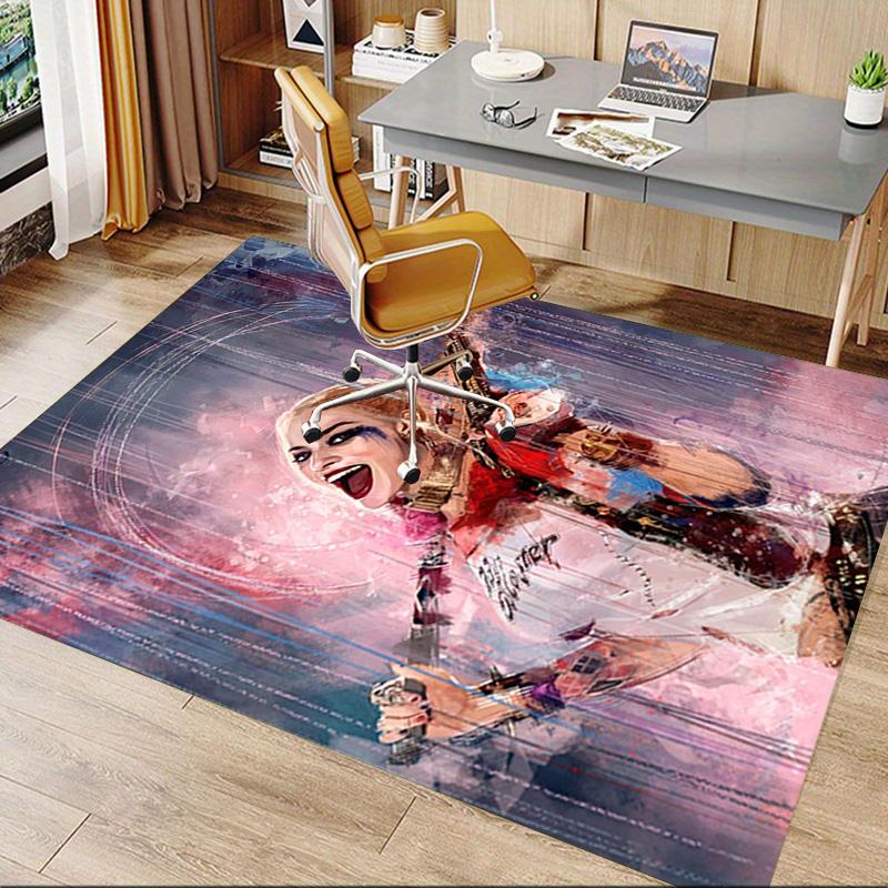 1pc Harley Quinns Wild Ride Carpet for Playroom Bedroom Living Room Sofa Home Decor,kids Game Area Rug Non-slip Floor Mat Y826170