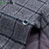 Shanshan Men's Winter Plaid Fleece-Lined Wool Shirt
