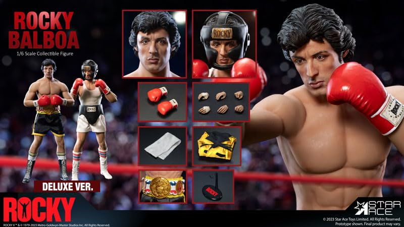 Star Ace Toys Figure Rocky Balboa Deluxe Version Collectible Action Figure 1/6 (Boxer Style)