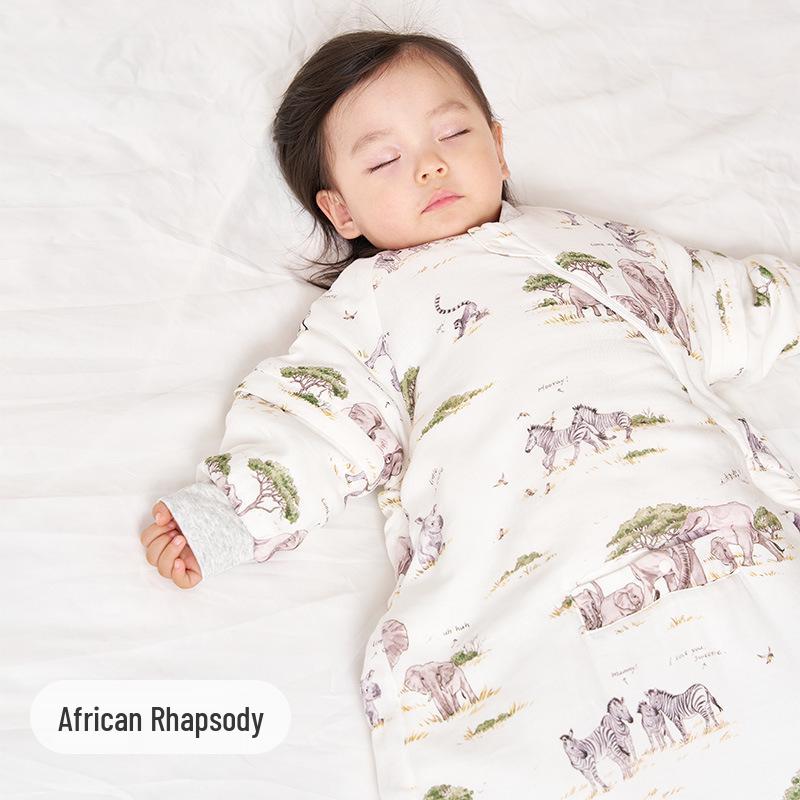 Xiaoan Dan Baby Sleeping Bag: Autumn/Winter Bamboo-Cotton Quilted Anti-Kick One-Piece Leg Wrap