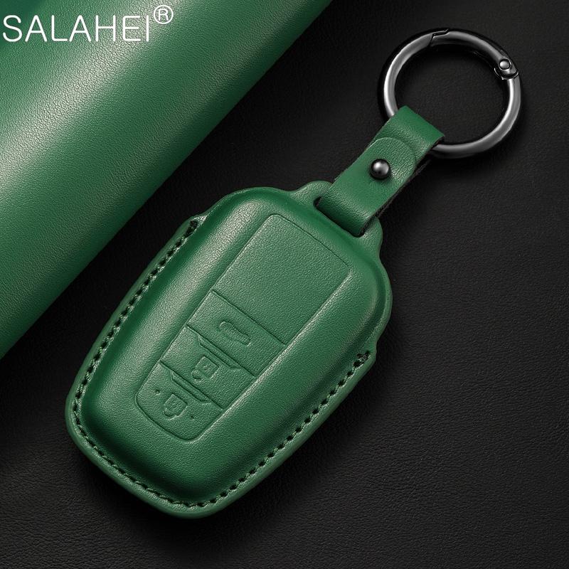 Leather Car Key Case Cover Shell For Toyota Prius Camry Corolla C-Hr Chr Rav4 Prado Izoa Levin Avalon    Accessories